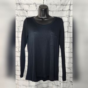 Aerie‎ Just Add Legging Black Long Sleeve Top Size Small